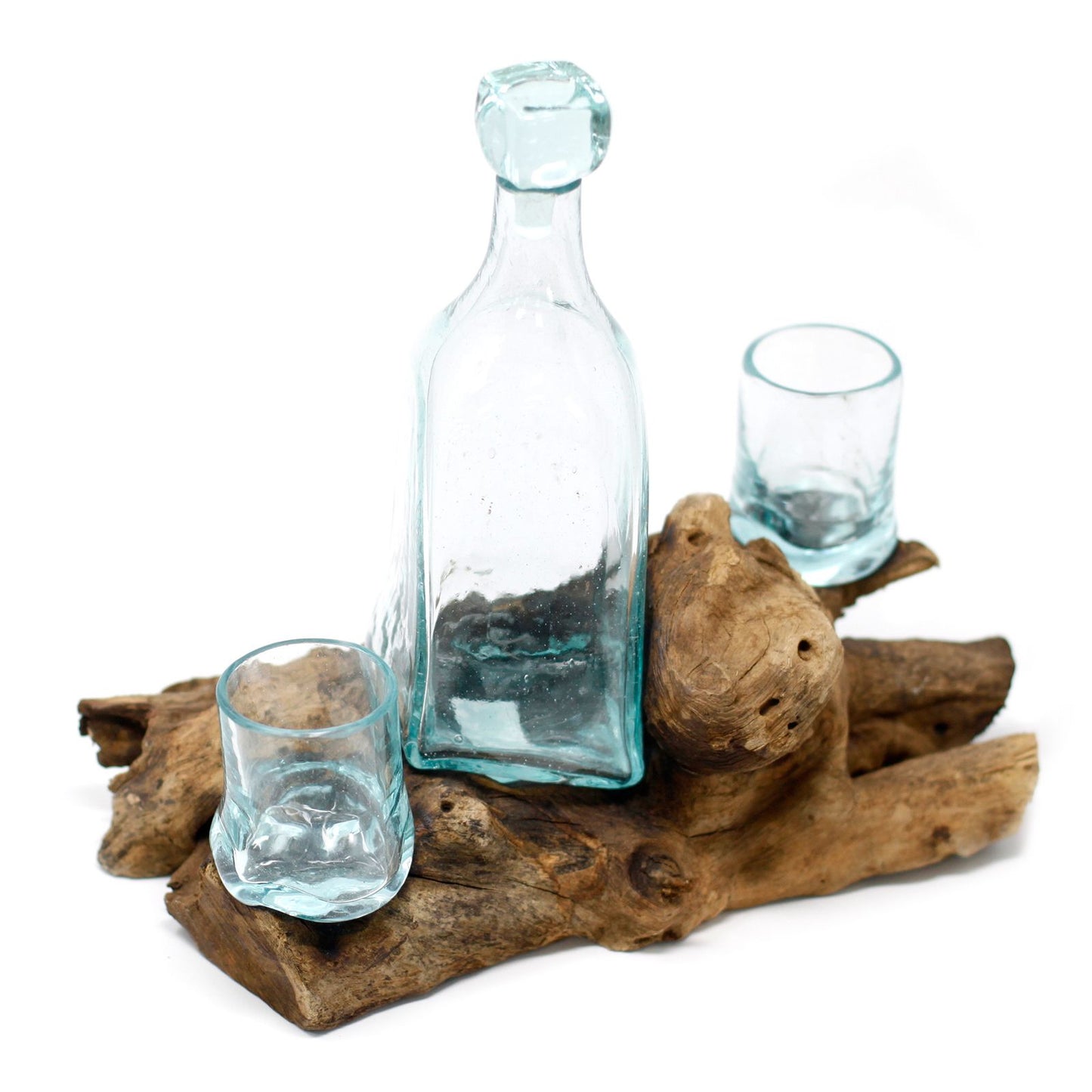 Handgemaakte Decoratieve Whisky set | Gerecycled Glas op | Wylife | Uniek decoratiestuk